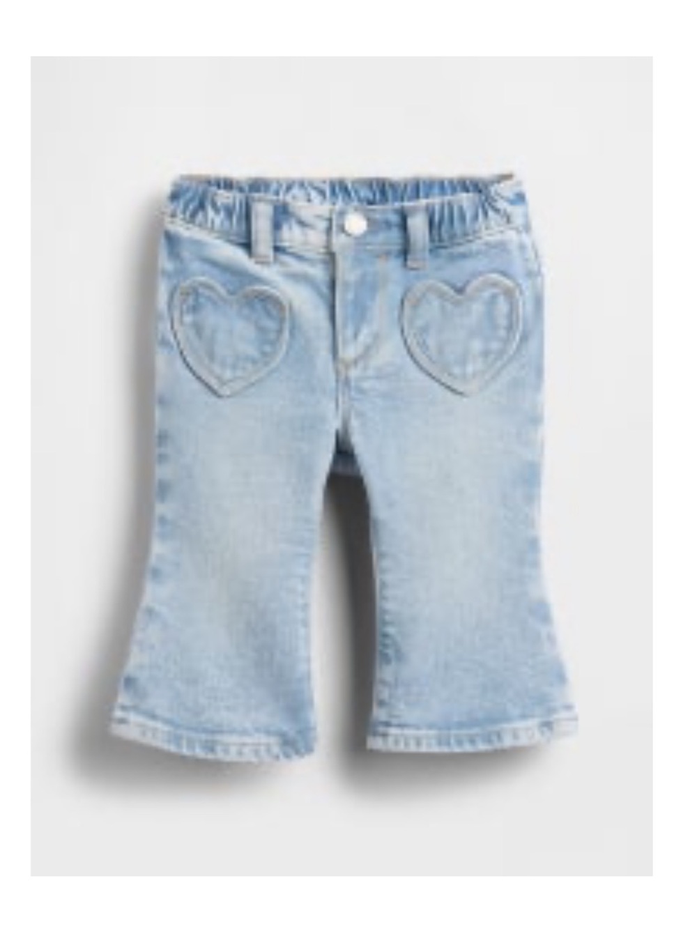 Baby Gap Light Blue Denim Flare Jeans with Heart Pockets